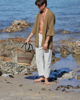 NATURAL FLARE OPEN JACKET - MAN - KHAKI