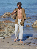 NATURAL FLARE OPEN JACKET - MAN - KHAKI