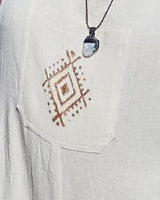 NATURAL BLOCK PRINTS OVERALLS - SAND