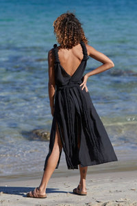 Robe Effilochée Bohème Brut - Noir