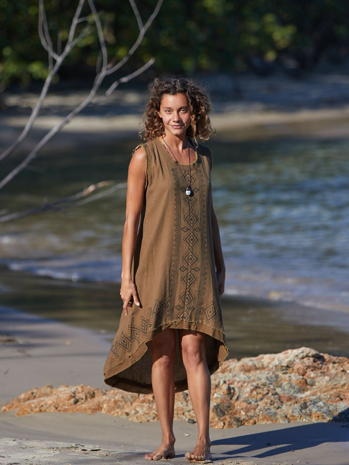 LONG BACK TRIBAL DRESS - Wholesale