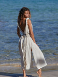 RAW BOHEMIAN FRAYED DRESS - CREAM