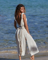 RAW BOHEMIAN FRAYED DRESS - CREAM