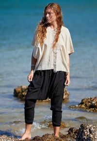 LINEN HAREM PANTS