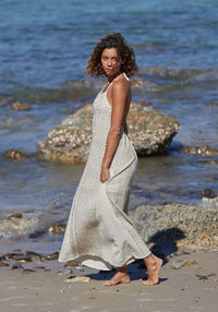 ROBE TRIBALE - CRÈME