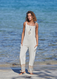 Salopette imprimée naturelle - Sable