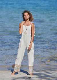 Salopette imprimée naturelle - Sable