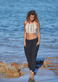 LINEN HAREM PANTS