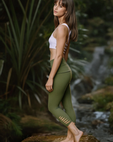 ACRO LEGGINGS WITH BUTTONS - GREEN