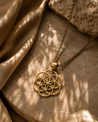 PENDENTIF GRAINE DE VIE - LAITON