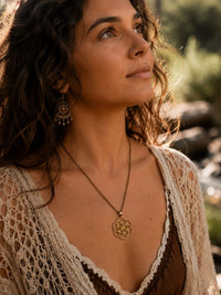 PENDENTIF GRAINE DE VIE - LAITON