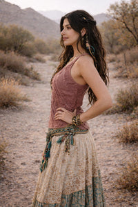 THALIA TOP - زهري داكن
