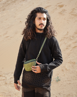 MADELEINE GENUINE LEATHER FANNY PACK - GREEN