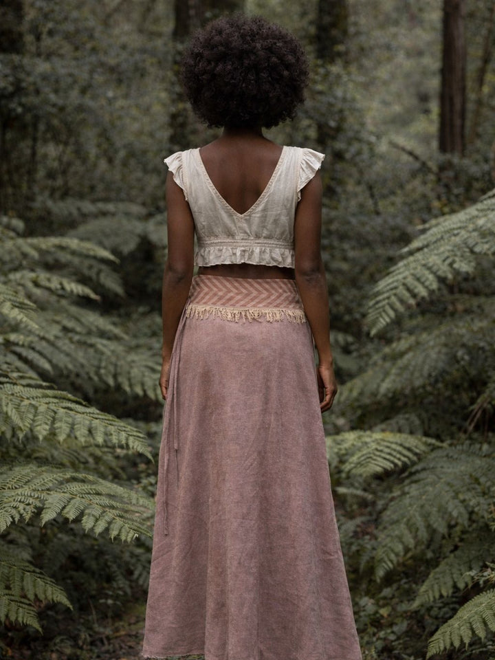 NEPALI COTTON SKIRT - MAUVE