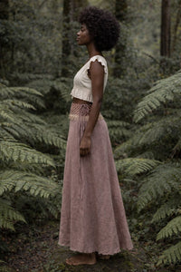 NEPALI COTTON SKIRT - MAUVE