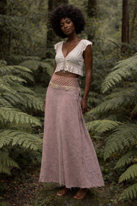 NEPALI COTTON SKIRT - MAUVE