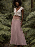 NEPALI COTTON SKIRT - MAUVE