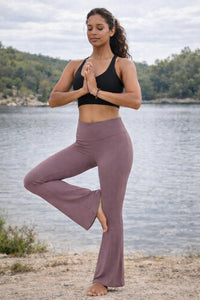 BAMBOO YOGA PANTS - MAUVE