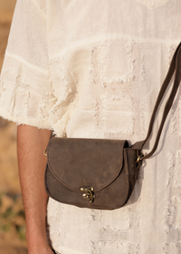 SAC À MAIN BANDOLIÈRE EN CUIR VÉRITABLE STYLE COUNTRY