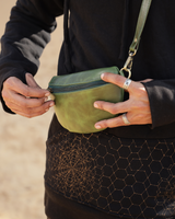MADELEINE GENUINE LEATHER FANNY PACK - GREEN