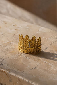 BAGUE COURONNE DE ROI - LAITON
