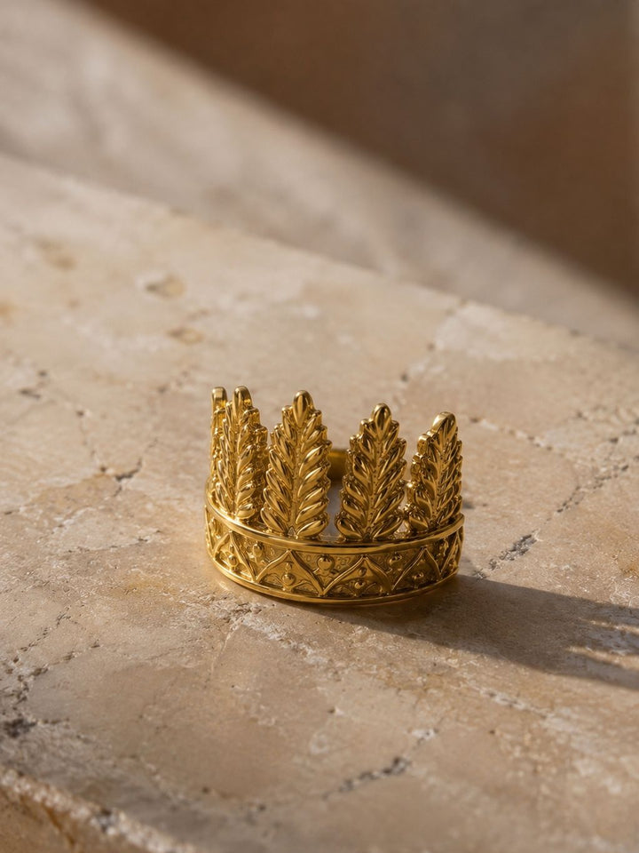 BAGUE COURONNE DE ROI - LAITON