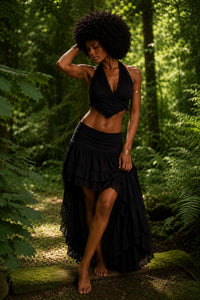 JUPE LONGUE TRIBAL CRAFT - NOIRE