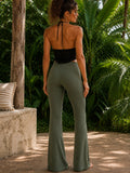BAMBOO YOGA PANTS - FOREST GREEN