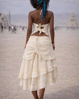 CROCHET WRAP AROUND SKIRT - NATURAL