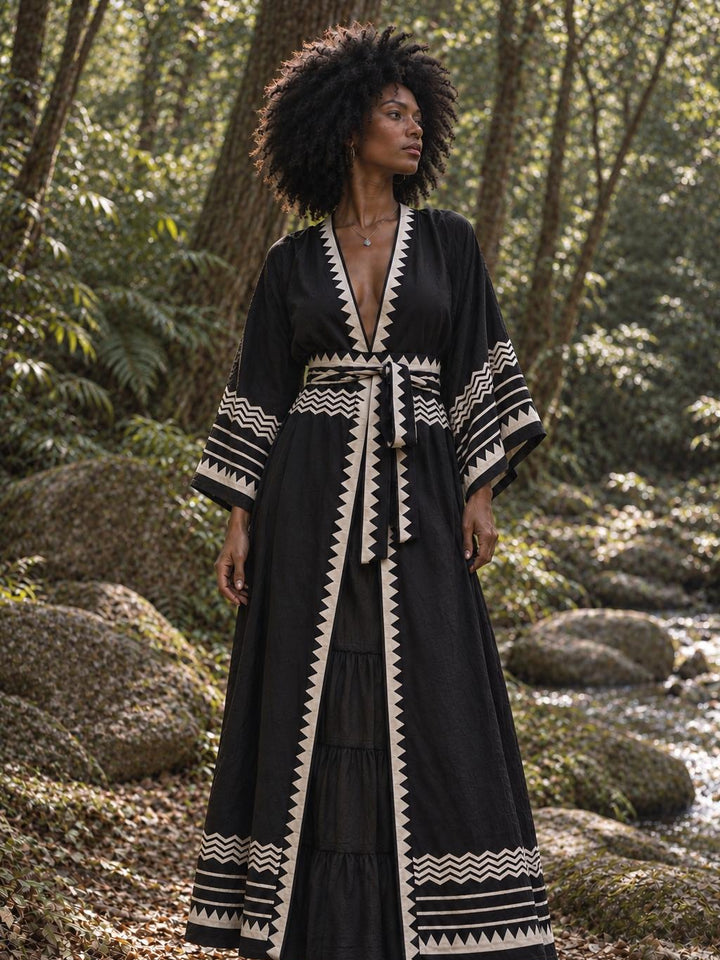 NYRA HAND BLOCK PRINTED KIMONO