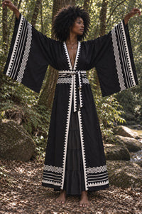 NYRA HAND BLOCK PRINTED KIMONO