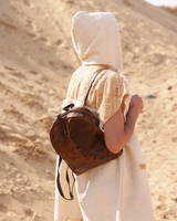 MADDOX LEATHER BACKPACK - BROWN