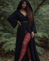 BAROQUE FISHNET LEGGINGS - RED WINE