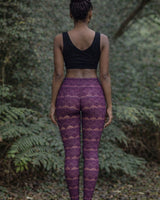 BAROQUE FISHNET LEGGINGS - MOONSHADOW VIOLET
