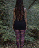 BAROQUE FISHNET LEGGINGS - MOONSHADOW VIOLET