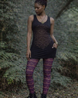 BAROQUE FISHNET LEGGINGS - MOONSHADOW VIOLET