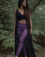 BAROQUE FISHNET LEGGINGS - MOONSHADOW VIOLET