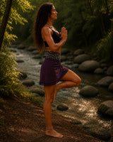 SHAMANIC EARTH SKIRT - MAROON BROWN