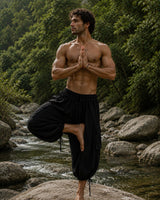 ERIKO COTTON YOGA PANTS - MAN - BLACK