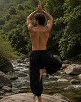 ERIKO COTTON YOGA PANTS - MAN - BLACK