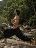PANTALON DE YOGA EN COTON ERIKO - HOMME - NOIR