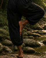 ERIKO COTTON YOGA PANTS - MAN - BLACK