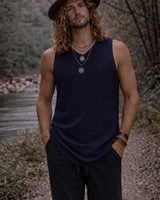 AELIX BAMBOO TANK TOP - NAVY BLUE
