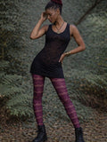 BAROQUE FISHNET LEGGINGS - MOONSHADOW VIOLET