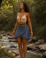 SHAMANIC EARTH SKIRT - DUSK BLUE