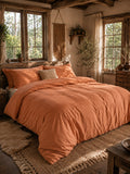 ULTRA SOFT 2200TC COTTON QUILT COVER SET - ORANGE