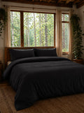 ULTRA SOFT 2200TC COTTON QUILT COVER SET - BLACK