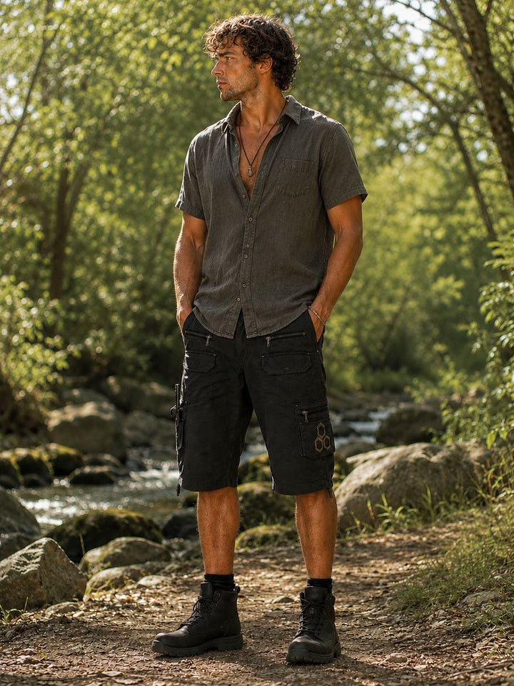 TRADIE SHORTS  - BLACK