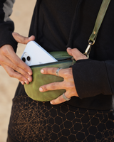 MADELEINE GENUINE LEATHER FANNY PACK - GREEN