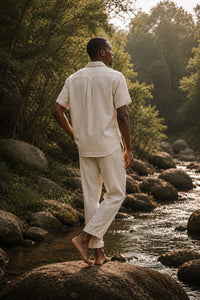 CHEMISE EN COTON UNA - GRÈS